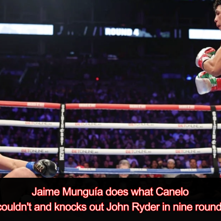 Jaime Munguía does what Canelo couldn’t and knocks out John Ryder in nine rounds